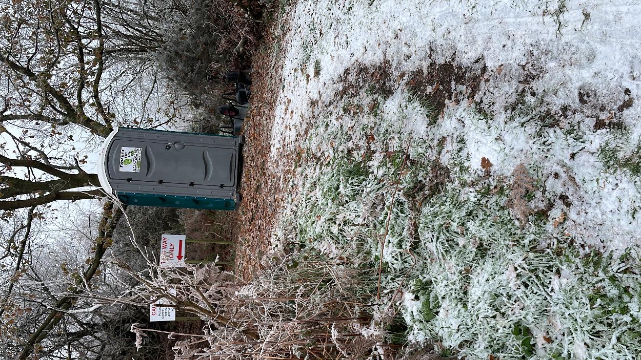 portable toilet in the snow toilets on the go