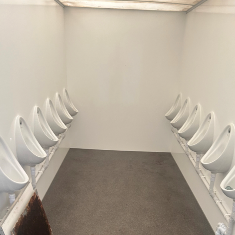 Urinal trailer hire for events and site from toilets on the go cheshire yorkshire  north west