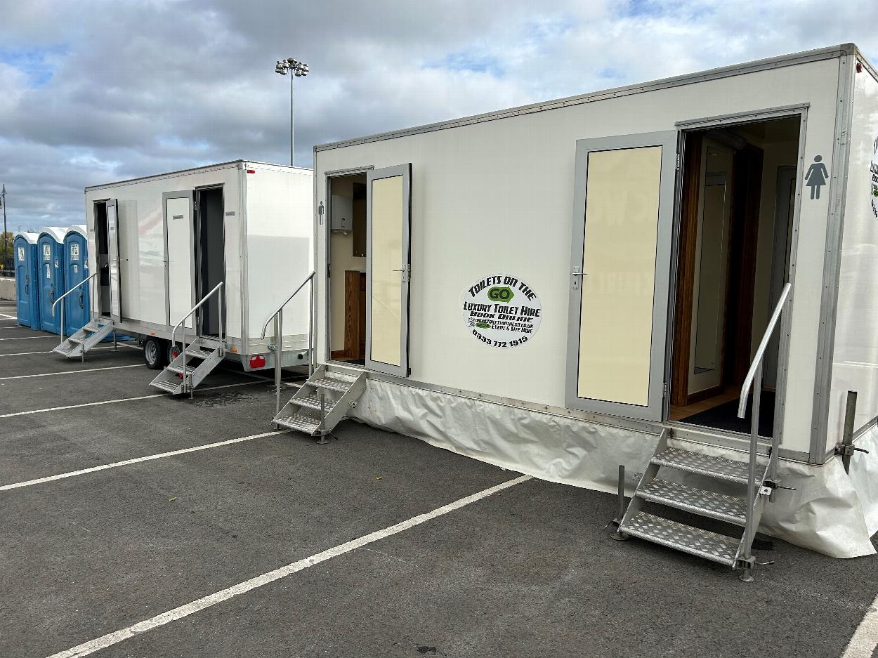 portable toilet and shower trailers to hire from toilets on the go